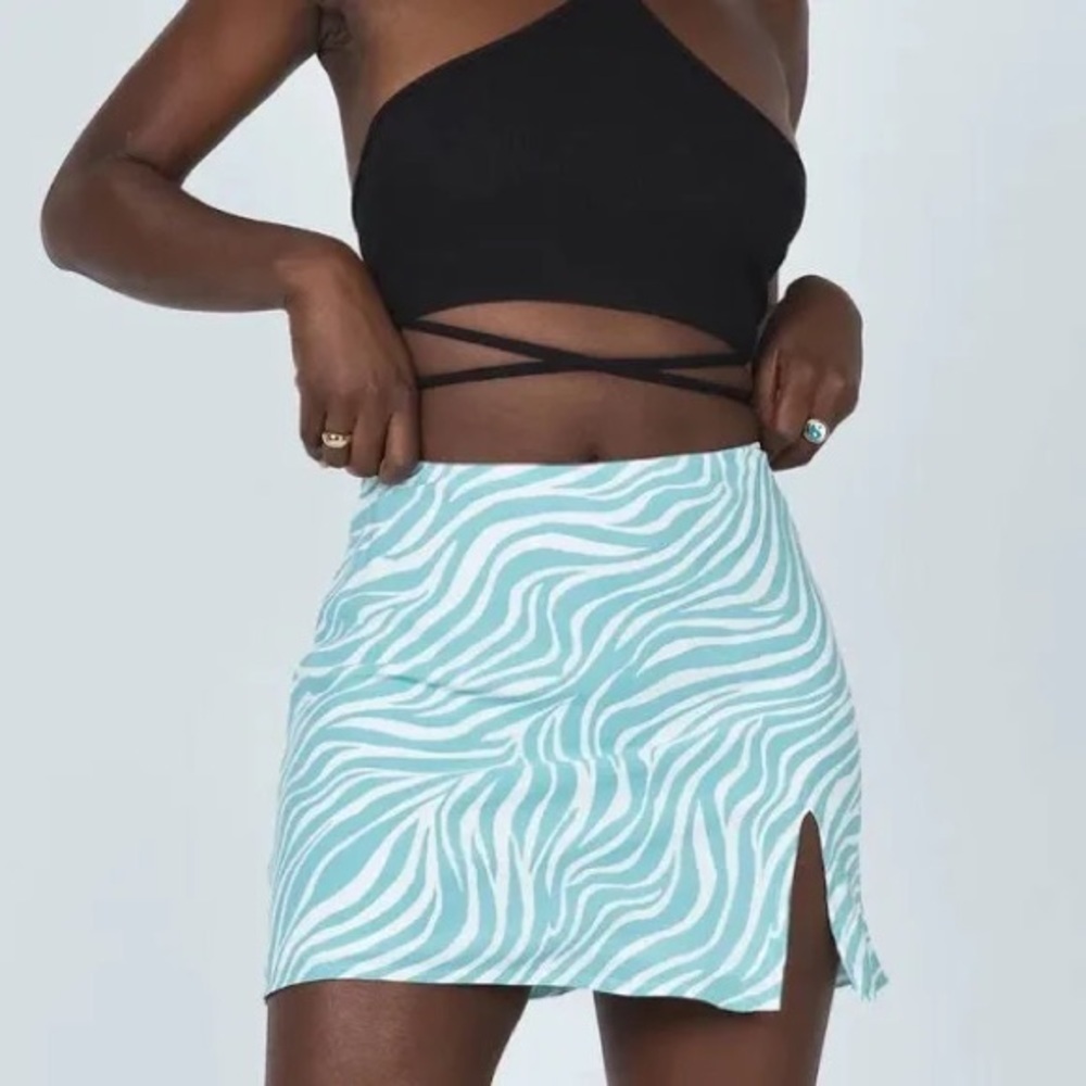 Princess Polly JULIA MINI SKIRT BLUE / WHITE